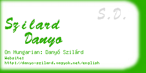 szilard danyo business card
