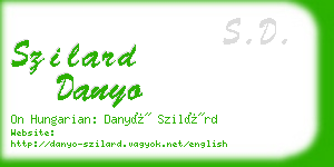 szilard danyo business card